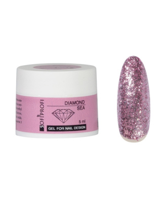 Гель для дизайна ногтей Diamond Sea Sofiprofi GEL FOR NAIL DESIGN Diamond Sea, 5 мл